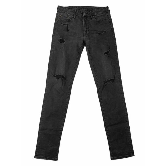 American Eagle Next Level Flex Jeans Mens‎ Black Distressed Size 29x34 - Picture 1 of 16